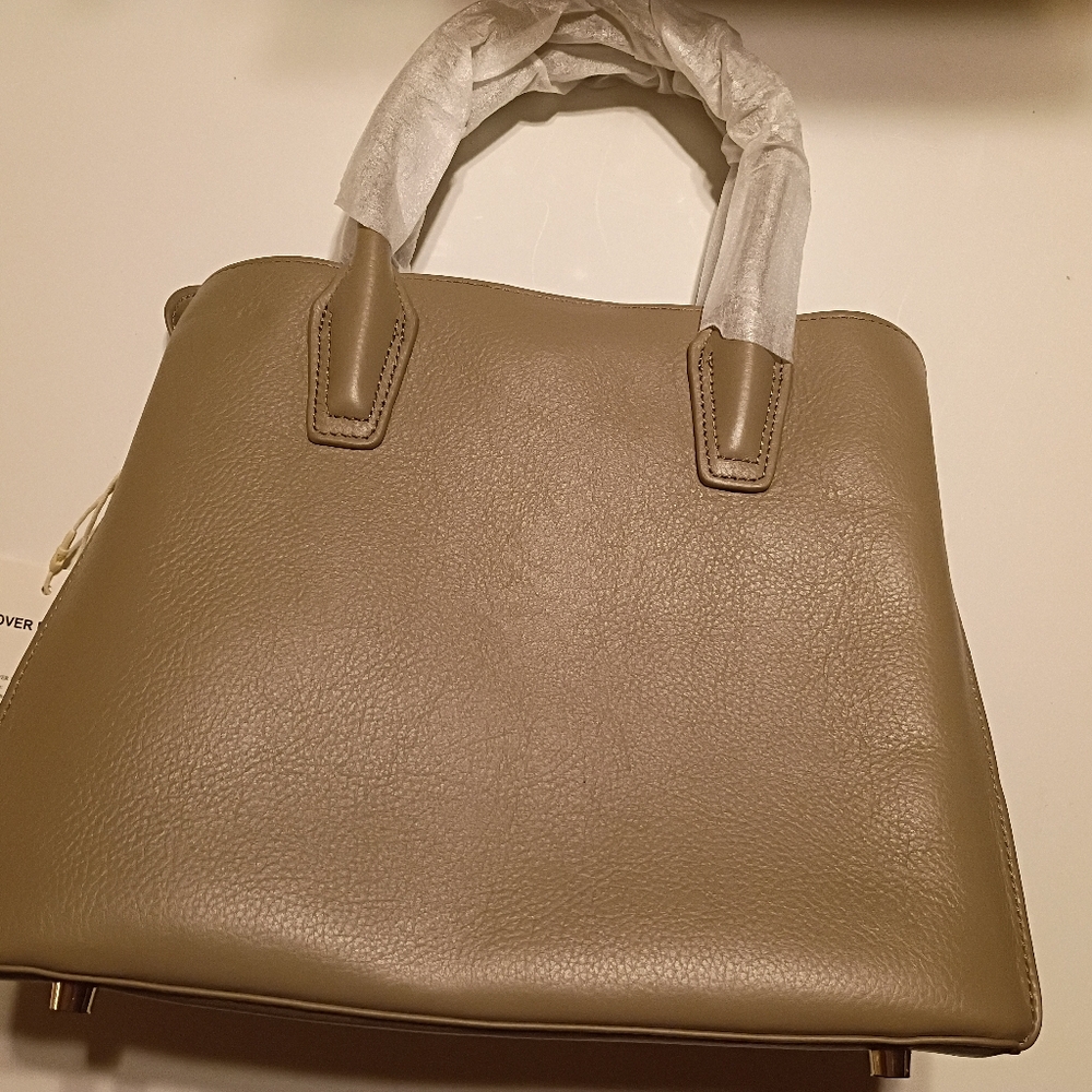 Over Earth Taupe Leather Bag New - Picture 2 of 5